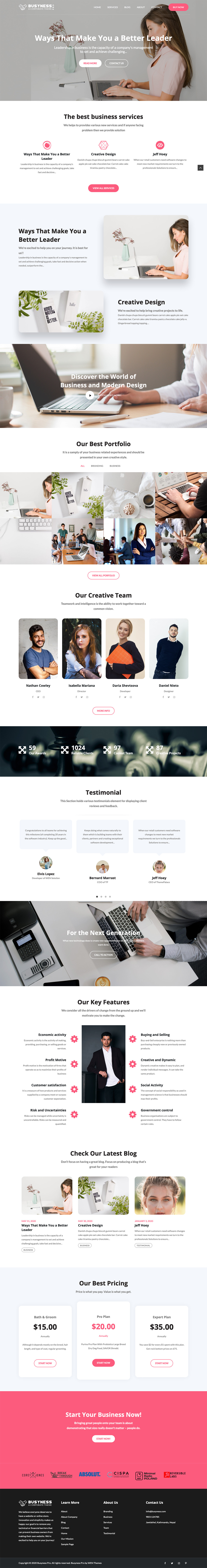 Click to scroll. Busyness Pro