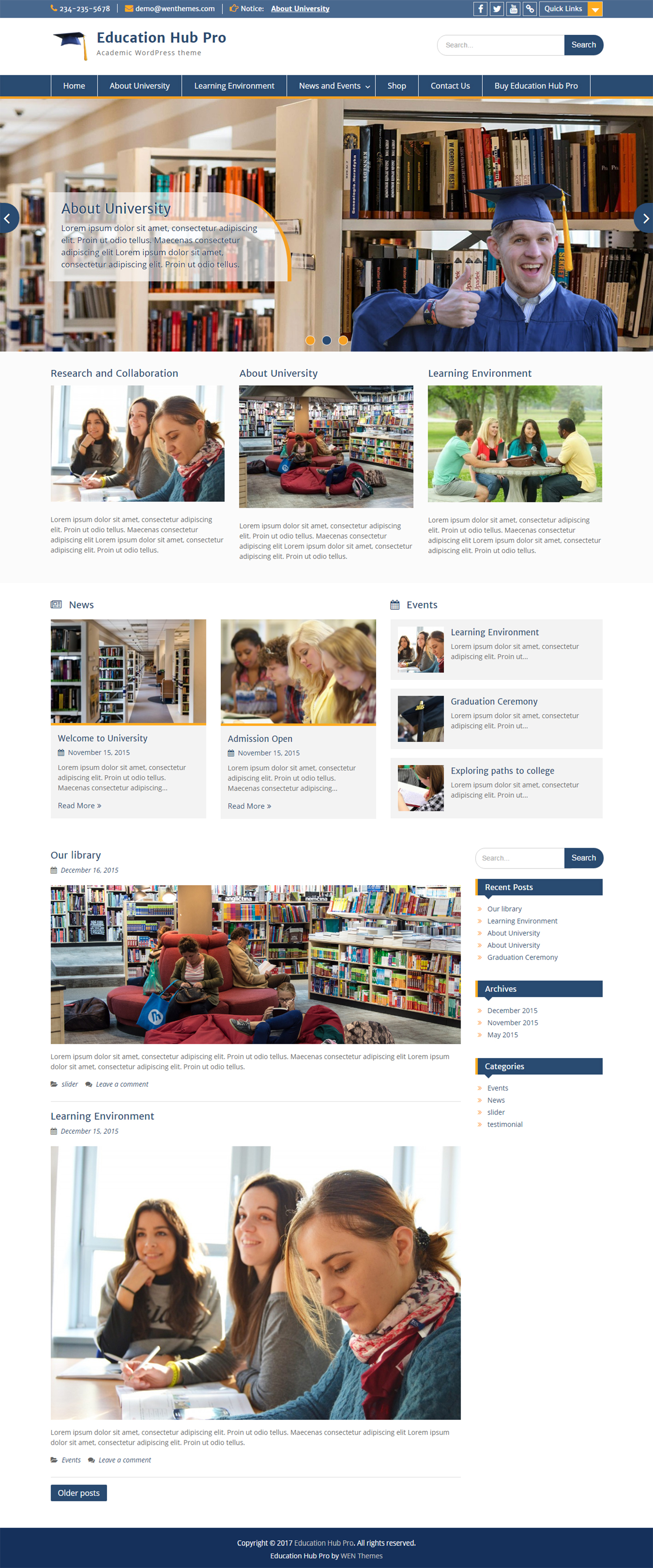 Click to scroll. Education Hub Pro