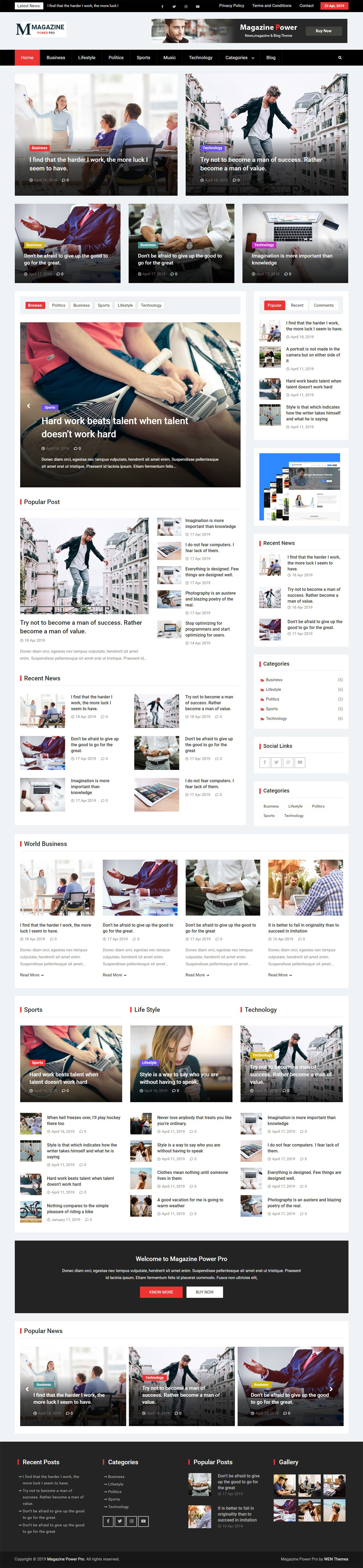 Click to scroll. Magazine Power Pro